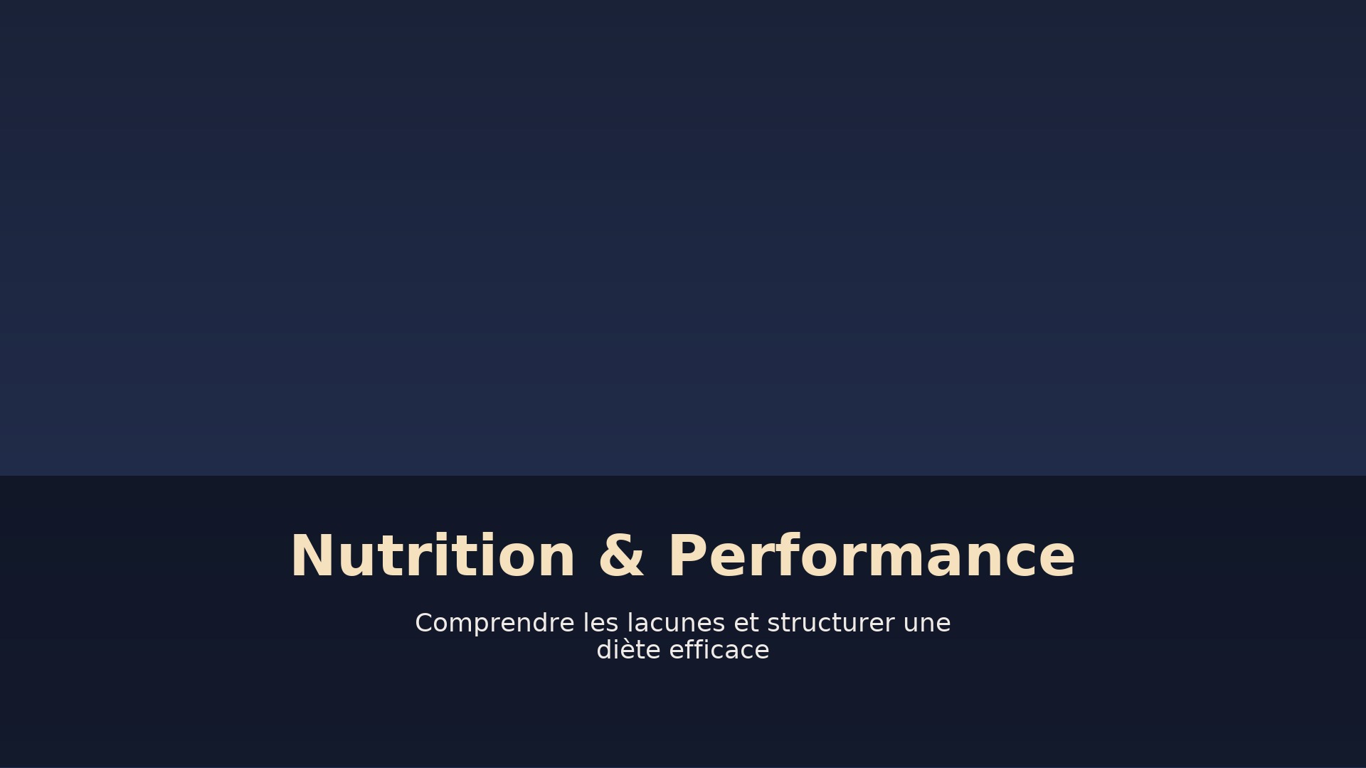 Connaissances en nutrition des athlètes